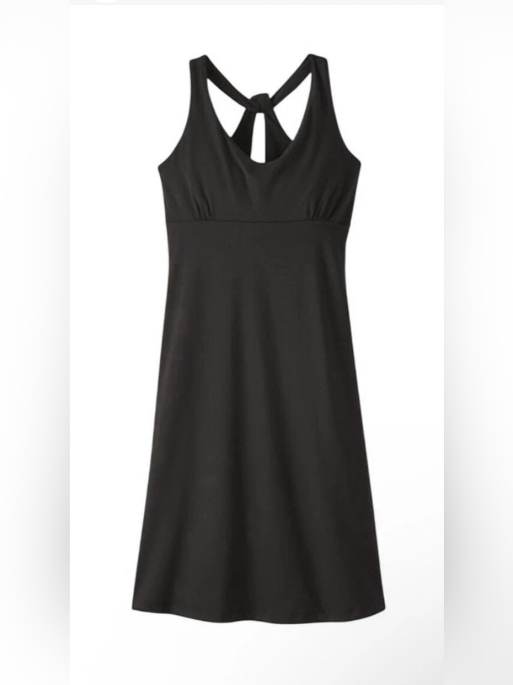 Patagonia Worn Wear Magnolia Twist Back Travel Dress Black Built-In Bra XS
